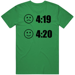 420 Funny Happy Face Weed Stoner T Shirt