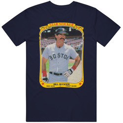 Bill Buckner Boston Baseball Card Tribute Legend Sports Fan T Shirt