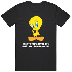Tweety Bird Looney Toons Cartoon Quote Vintage Fan T Shirt