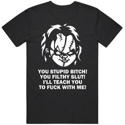 Child's Play Chucky Horror Movie Quote Fireplace T Shirt