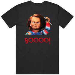 Child's Play Chucky Horror Movie Quote Boooo Cool T Shirt