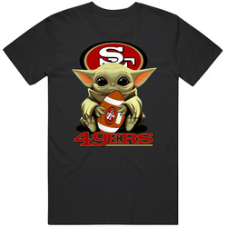 San Francisco 49ers Baby Yoda Star Wars Mandalorian Football Fan T Shi