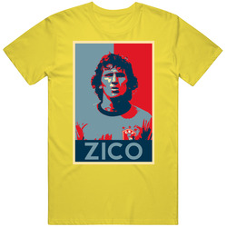 Zico Brazil Soccer Futbol Player Top 100 All Time Sports Fan T Shirt