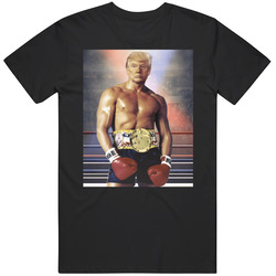 Donald Trump Rocky Balboa Mashup Boxing Funny Cool Fan T Shirt