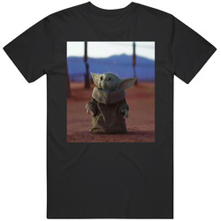 Baby Yoda Looking Up Cute Star Wars The Mandalorian Tv Show Fan T Shir