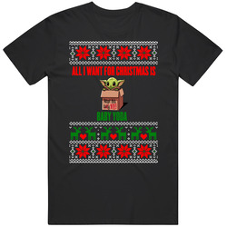 All I Want For Christmas Is Baby Yoda Star Wars Mandalorian Present T 