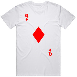 Queen Diamonds Playing Card Halloween Costume Funny Cool T Shirt