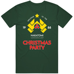 Nakatomi Plaza Christmas Party 1988 Die Hard Movie T Shirt