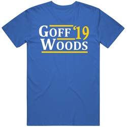 Jared Goff To Robert Woods Los Angeles Football 2019 T Shirt