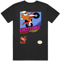 Excitebike Nes Vidoe Game Cover T Shirt