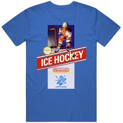 Ice Hockey Nes Video Game Cover T Shirt