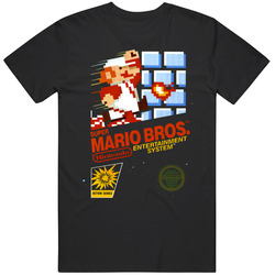 Super Mario Brothers Nes Video Game Cover T Shirt