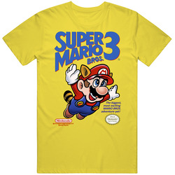 Super Mario Brothers 3 Nes Video Game Cover T Shirt