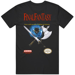 Final Fantasy Nes Video Game Cover T Shirt