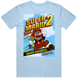 Super Mario Brothers 2 Nes Video Game Cover T Shirt