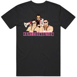 Hart Foundation Wresting Tag Team 80s T Shirt