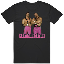 Hart Foundation Wresting Tag Team Cool 80s T Shirt