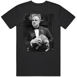 The Godfather Don Vito Corleone Cat Mafia Movie Cool Fan T Shirt