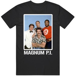 Magnum Pi Cast Photo Tv Show 80s T Shirt
