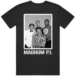 Magnum Pi Cast Photo Tv Show 80s T Shirt