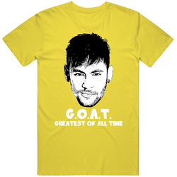 Neymar Greatest Of All Time Goat Soccer Futbol Fan T Shirt