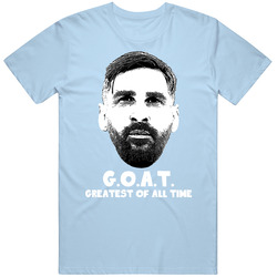 Lionel Messi Greatest Of All Time Goat Soccer Futbol Fan T Shirt