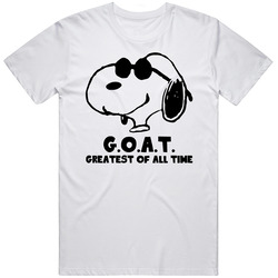 Snoopy Peanuts Comic Strip Greatest Of All Time Goat Cartoon Fan T Shi
