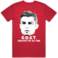 Cristiano Ronaldo Greatest Of All Time Goat Soccer Futbol Fan T Shirt