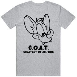 Pinky Cartoon Character Greatest Of All Time Goat 90s Cartoon Fan T Sh