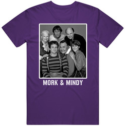 Mork & Mindy Robin Williams Tv Show Cast Photo 70s 80s T Shirt