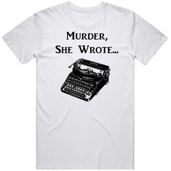 Murder She Wrote Typewritter Mystery Tv Show 80s T Shirt