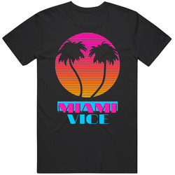 Miami Vice Tv Show Title 80s Fan T Shirt