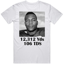 Jim Brown Cleveland Football Rushing Stats Fan T Shirt