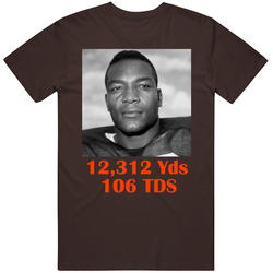 Jim Brown Cleveland Rushing Stats Football T Shirt