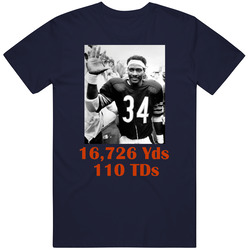 Walter Payton Chicago Rushing Stats Football T Shirt