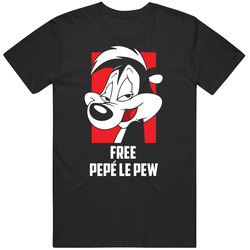 Free Pepe Le Pew Cancelled Looney Toons Cartoon Character Fan T Shirt
