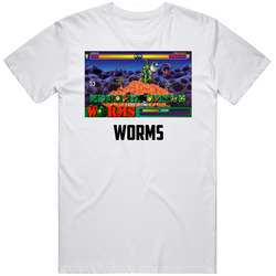 Worms Old Computer Game Fan T Shirt
