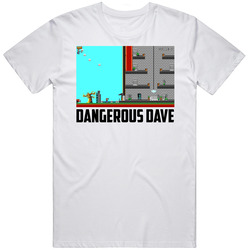 Dangerous Dave In The Haunted Mansion Old Computer Game Fan T Shirt