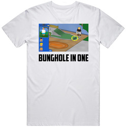Bunghole In One Old Computer Game Fan T Shirt