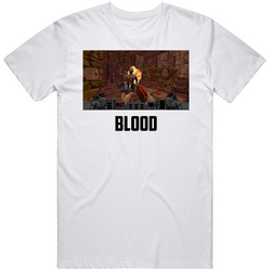 Blood Old Computer Game Fan T Shirt