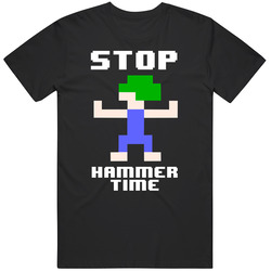 Lemmings Stop Hammer Time Old School Computer Game Retro Fan T Shirt