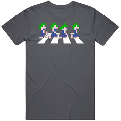 Lemmings Computer Video Game Abbey Road Parody T Shirt