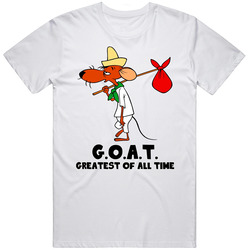 Slow Poke Greatest Of All Time Goat Cartoon Character Fan T Shirt