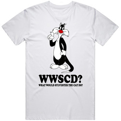 What Would Sylvester The Cat Do Wwjd Cartoon Character Fan T Shirt