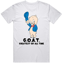 Porky Pig Greatest Of All Time Goat Cartoon Character Fan T Shirt