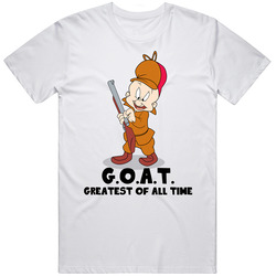 Elmer Fudd Greatest Of All Time Goat Cartoon Character Fan T Shirt
