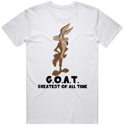 Wile E Coyote Greatest Of All Time Goat Cartoon Character Fan T Shirt