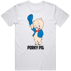 Porky Pig Cartoon Character Cool Fan T Shirt