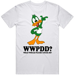 What Would Plucky Duck Do Wwjd Cartoon Character Fan T Shirt