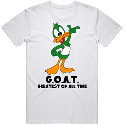 Plucky Duck Greatest Of All Time Goat Cartoon Character Fan T Shirt